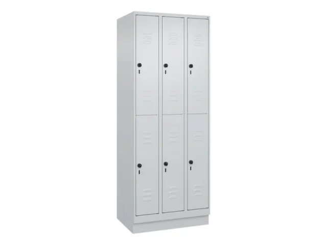 dubbeldekse locker,HxBxD 1950x750x500mm,3x2vak.,vak B 250mm