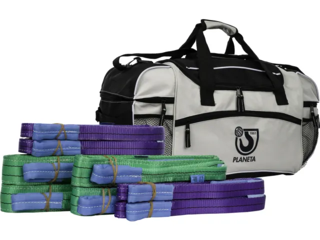 kit de sangles de levage,9pces,force simple dir. 1000kg,L utile 2-4m