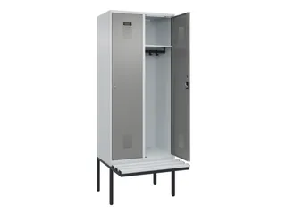 locker met bank,HxBxD 2120x800x815mm,2vak,vak B 400mm,cilinderslot - 1