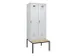 locker met bank,voor scheiding van kleding,HxBxD 2120x800x815mm,2vak