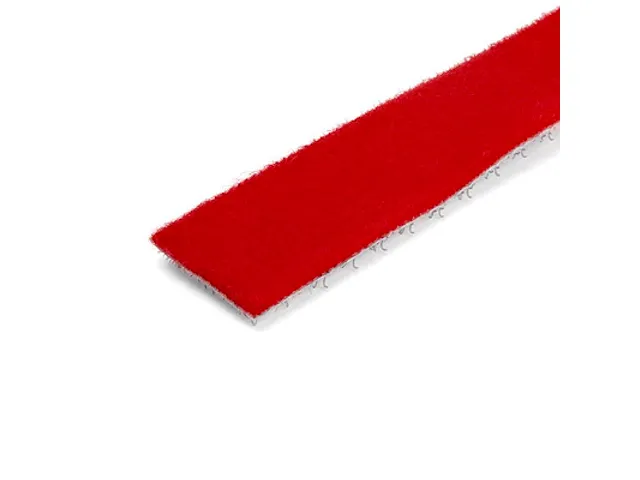 7,6m Bulk Rol Klittenband herbruikbaar rood op maat te knippen