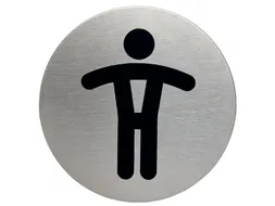 Infobord pictogram Durable 4905 wc heren rond 83Mm RVS
