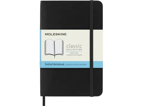 Notitieboek Moleskine pocket 90x140mm dots soft cover zwart