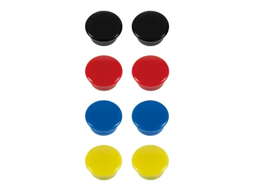 Magneet Westcott assorti pak à 8st. Ø 15x8mm, 100g