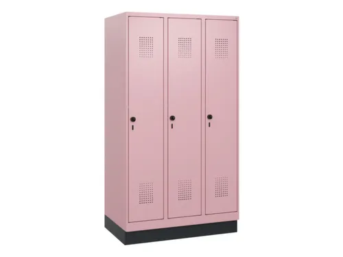 schoollocker,HxBxD 1630x900x500mm,3vak,vak B 300mm,draaigrendel,sokkel