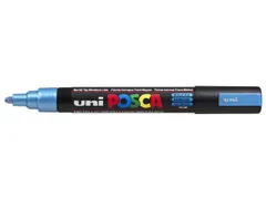 Verfstift Posca PC5M Medium Punt 1,8-2,5mm metallic blauw