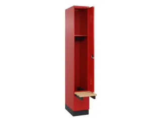 locker met bank,HxBxD 1950x300x815mm,1vak,vak B 300mm,cilinderslot - 1