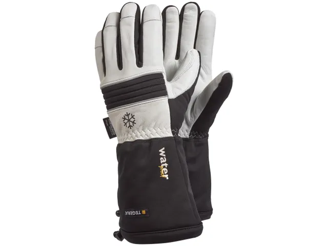 Tegera 595 koudebestendige lederen handschoenen, wit/zwart, maat 8, pe