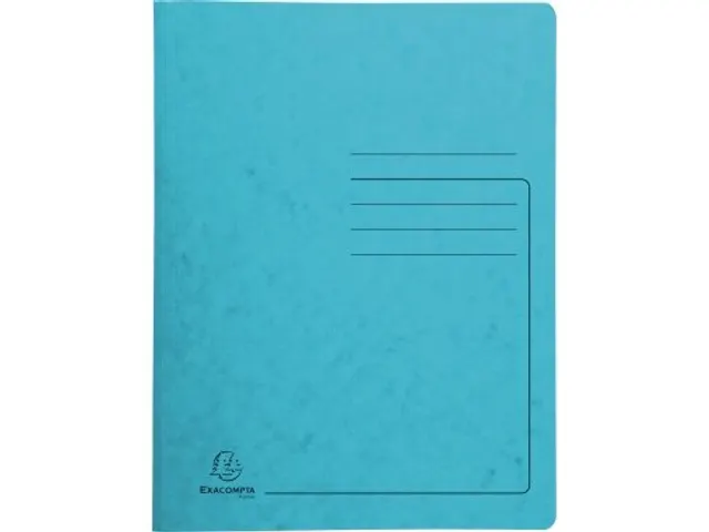 Map glanskarton 355g met veer A4 turkois