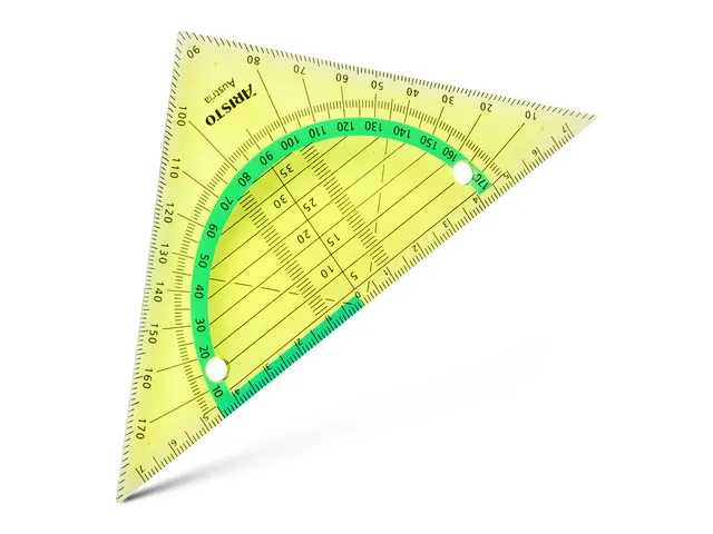 Equerre géométrique GEOflex 14cm Flexible Néon vert