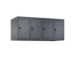 opzetkast,v. locker,4vak.,vak B 300mm,HxBxD 500x1200x500mm,vleugeldeur