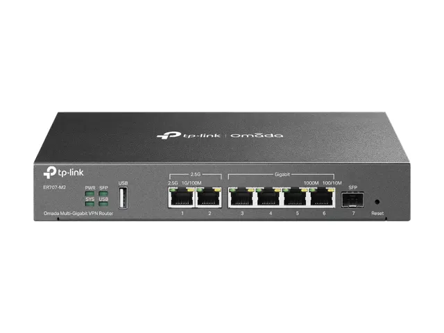 TP-Link Omada ER707-M2, Ethernet WAN, 2.5 Gigabit Ethernet, Fast Ether