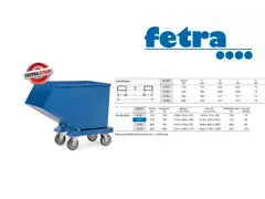 Afvalbakken 4704a Ral5007 800kg Aftapkraan