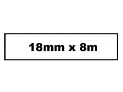 Labeltape Quantore TZE-241 18mm x 8m zwart op wit