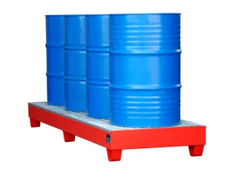 Systeem-Opvangbak Rood 4x 200l 222l 250x 2400x 800mm Rooster - 1