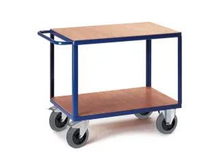 tafelwagen,draagverm. 600kg,2etage(s),laadvl. LxB 850x500mm,houtetage - 2