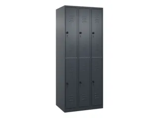 dubbeldekse locker,HxBxD 1850x750x500mm,3x2vak.,vak B 250mm - 1