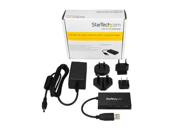 4 Port USB 3.0 Hub USB Type-A Hub met 1x USB-C & 3x USB-A SuperSpeed