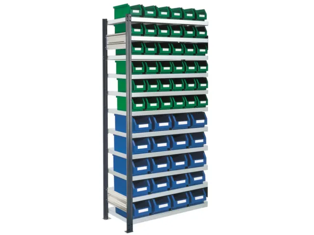 Bakkenstelling 2000x1000x400mm 56bakken PE groen/blauw vakl. 125kg