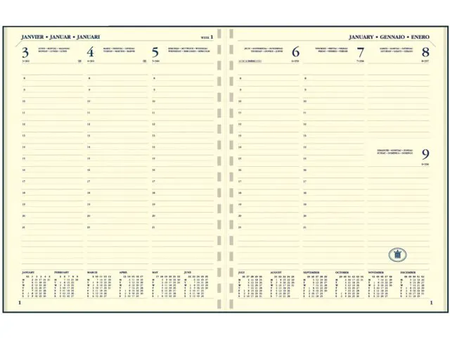 Agendavulling 2026 Ryam Executive A5 7dagen/2pagina's staand