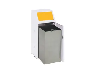 Afvalverzamelaar 69 liter binnenbak sticker recyclebaar materiaal geel - 1