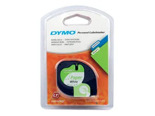 Labeltape Dymo Letratag 91200 papier 12mm zwart op wit S0721510 - 4