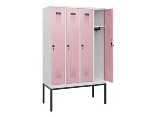 schoollocker,HxBxD 1950x1200x500mm,4vak,vak B 300mm,draaigrendel - 1