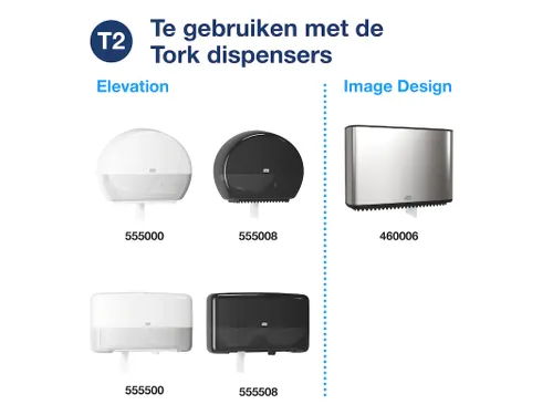 Toiletpapier Tork T2 Advanced jumbo klein 2-laags 170m naturel 120377