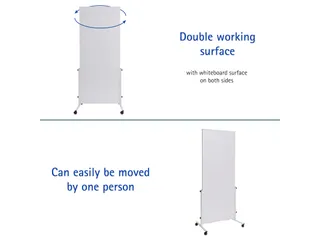 Mobiel Whiteboard MAULsolid Easy2move 75x180cm - 4