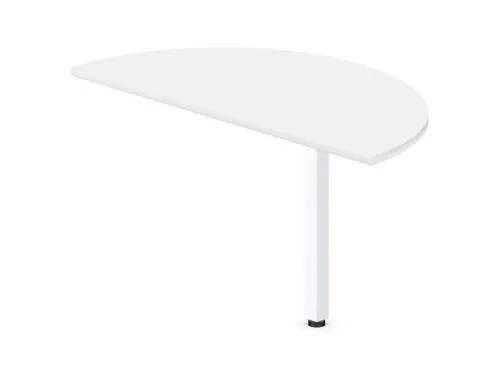 aanbouwtafel,i.h.v.,HxBxD 720-840x1200x600mm,halfrond,Bl-wit