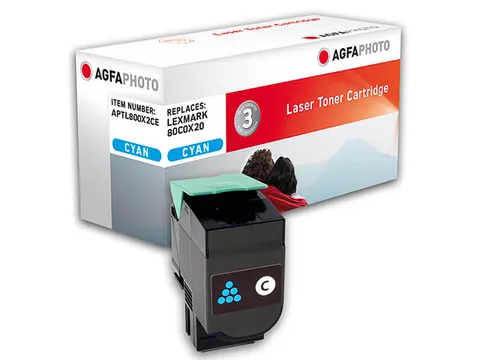 Toner Rebuilt APTL800X2CE AP LEXMARK 80C0X20 CX Cyan