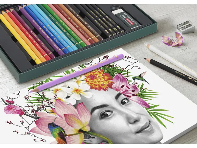 Tekenset Faber-Castell Polychromos en Pitt Grafiet Mat 23-delig