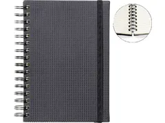 Notitieboek Quantore A5 spiraal tab zwart lijn