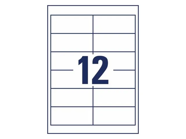 etiket Avery ILK 97x42,3mm 100 vel 12 etiketten per vel wit