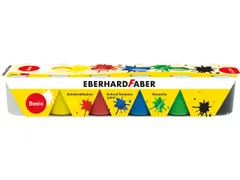 Schoolverf Eberhard Faber tempera 6x25ml Standaard kleuren