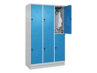 dubbeldekse locker,HxBxD 1950x1200x500mm,3x2vak.,vak B 400mm - 3