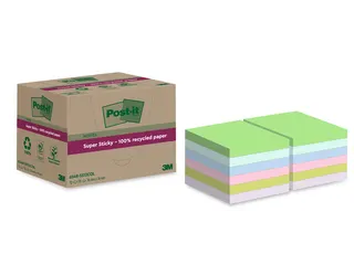 Memoblok Post-it 654 RSS12COL 76x76mm recycled colour notes pastel 12 - 2