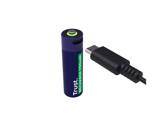 Batterij Trust USB-C oplaadbaar AA 2 stuks