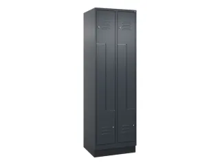 Z-garderobekast,HxBxD 1950x600x500mm,vak B 150/300mm,cil.-slot,sokkel - 1