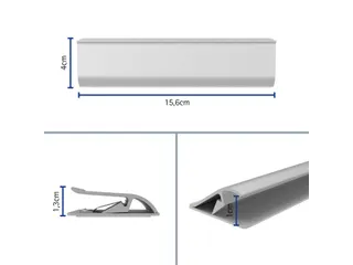 Aluminium wand klemlijst Zelfklevend 15.6cm - 3