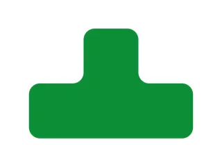 plaksymbool,T-vorm,markering HxB 100x150mm,PVC,groen - 2