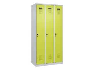 locker,HxBxD 1850x900x500mm,3vak,vak B 300mm,draaigrendel - 3