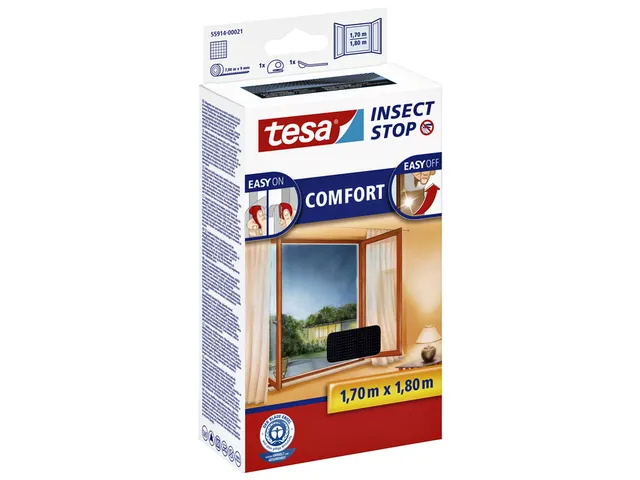 Insectenhor tesa Insect Stop COMFORT raam 1,7x1,8m zwart
