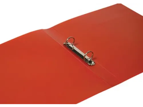 Ringmap A4 2 Ringen 25mm Transparant Rood