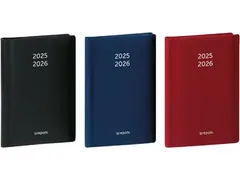 schoolagenda Student Seta zwart-blauw-bordeaux 7dag/1pagina 2025-2026