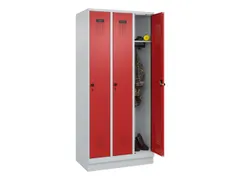locker,HxBxD 1950x900x500mm,3vak,vak B 300mm,draaigrendel,sokkel