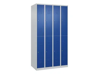 dubbeldekse locker,HxBxD 1850x1000x500mm,4x2vak.,vak B 250mm,cil.-slot - 1
