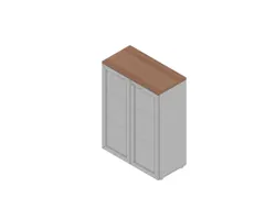 vitrinekast HxBxD 1232x900x450mm 2xhouten vloer 3 OH aluminium noten