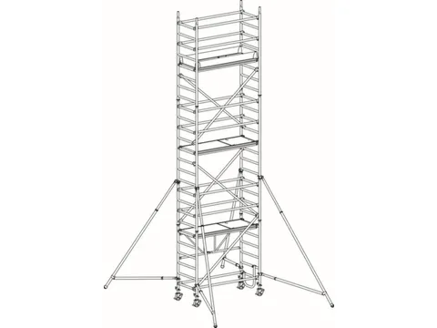 rolsteiger,reik H 7,75m,steiger H 6,99m,3platform(s),m. luik