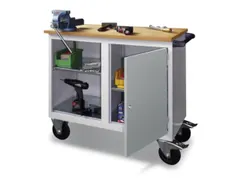 Werkplaatswagen 400kg Staalplaat 915x1090x600mm 1 Open Vak 1 Kast